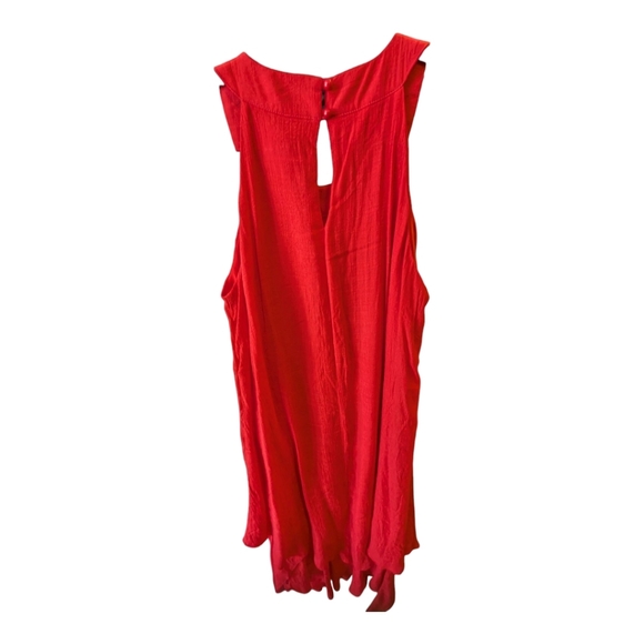 Luxology Red Sleeveless Dress with Beaded Neckline Sized 10 - Picture 4 of 5